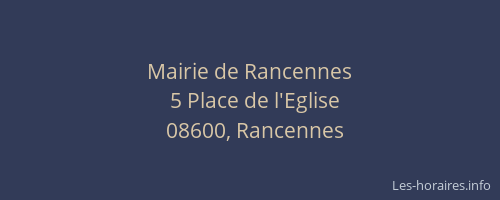 Mairie de Rancennes