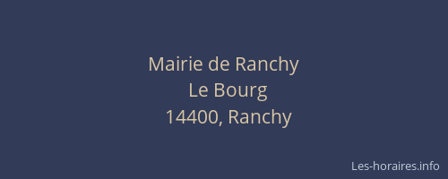 Mairie de Ranchy