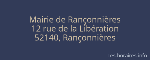 Mairie de Rançonnières