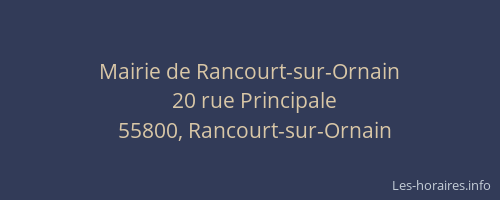 Mairie de Rancourt-sur-Ornain