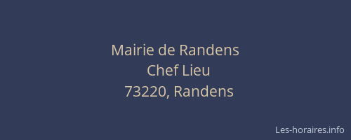 Mairie de Randens