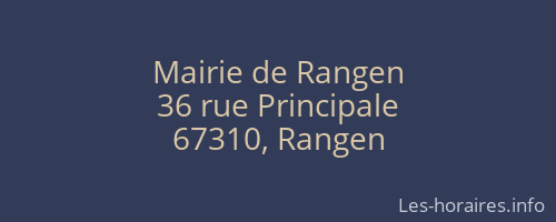 Mairie de Rangen