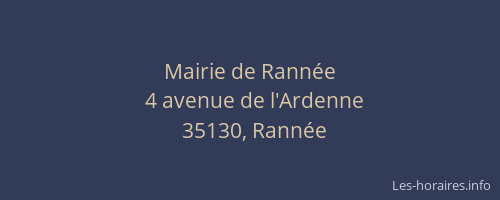 Mairie de Rannée