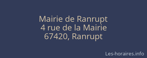 Mairie de Ranrupt