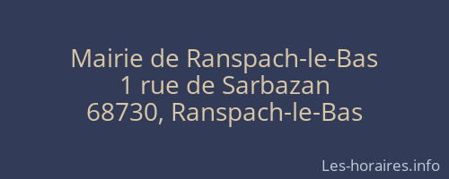 Mairie de Ranspach-le-Bas