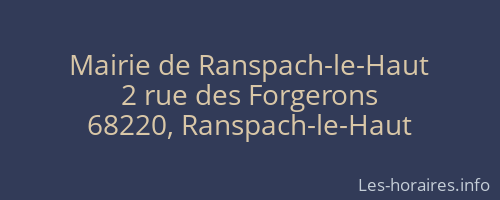 Mairie de Ranspach-le-Haut