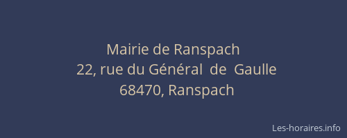 Mairie de Ranspach