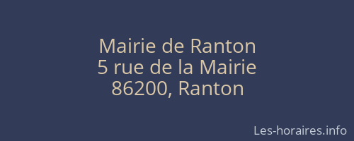 Mairie de Ranton