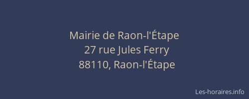 Mairie de Raon-l'&Eacute;tape