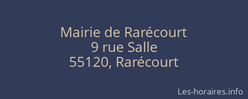 Mairie de Rarécourt