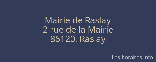 Mairie de Raslay
