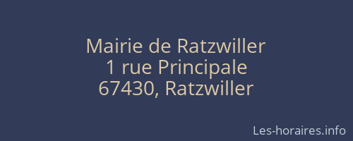 Mairie de Ratzwiller