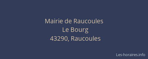 Mairie de Raucoules