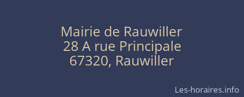 Mairie de Rauwiller