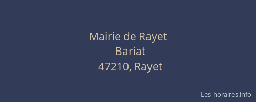 Mairie de Rayet