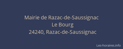 Mairie de Razac-de-Saussignac