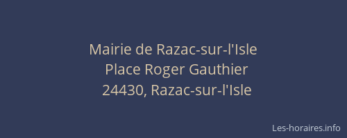 Mairie de Razac-sur-l'Isle