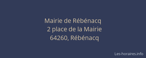 Mairie de R&eacute;b&eacute;nacq