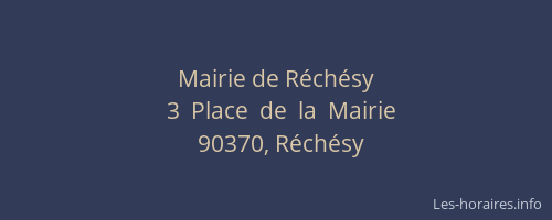 Mairie de Réchésy