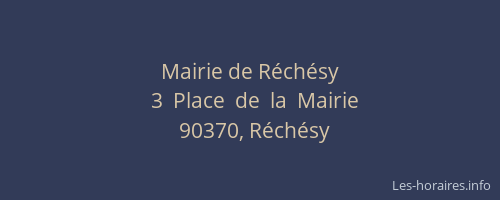 Mairie de R&eacute;ch&eacute;sy