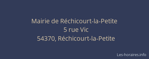 Mairie de Réchicourt-la-Petite