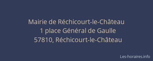Mairie de R&eacute;chicourt-le-Ch&acirc;teau