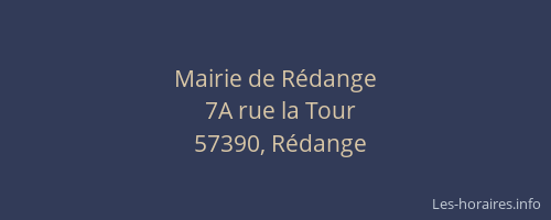 Mairie de R&eacute;dange