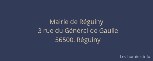 Mairie de R&eacute;guiny