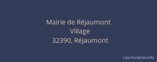 Mairie de Réjaumont