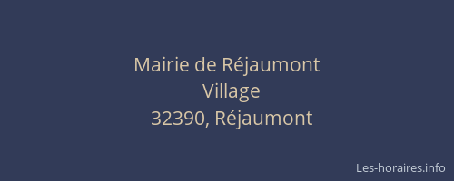 Mairie de R&eacute;jaumont