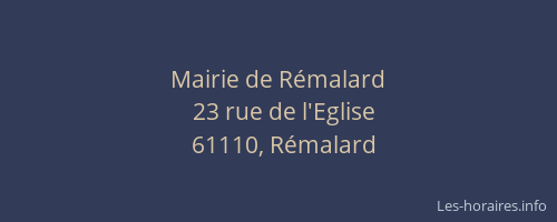 Mairie de Rémalard