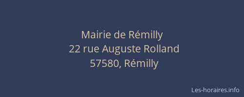 Mairie de Rémilly