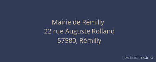 Mairie de R&eacute;milly