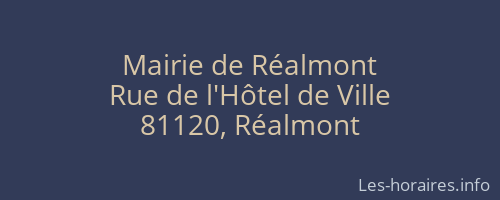 Mairie de Réalmont