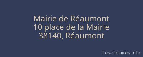 Mairie de Réaumont