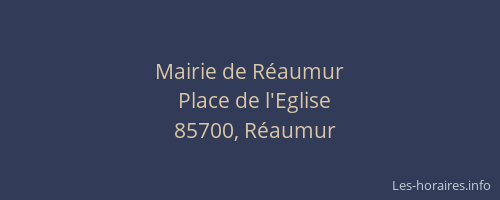Mairie de Réaumur