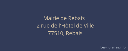 Mairie de Rebais