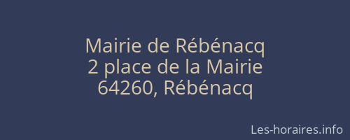 Mairie de Rébénacq