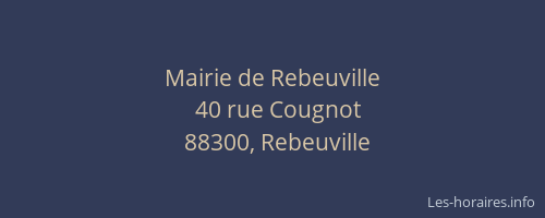 Mairie de Rebeuville