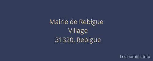 Mairie de Rebigue