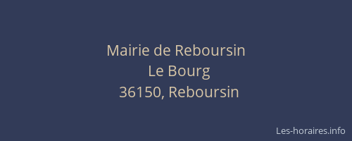 Mairie de Reboursin