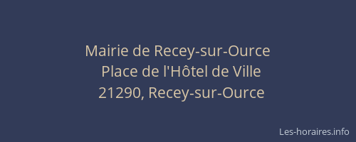 Mairie de Recey-sur-Ource