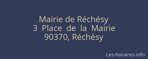 Mairie de Réchésy