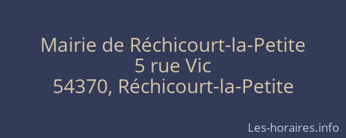 Mairie de Réchicourt-la-Petite