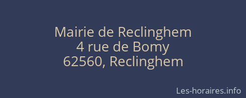 Mairie de Reclinghem