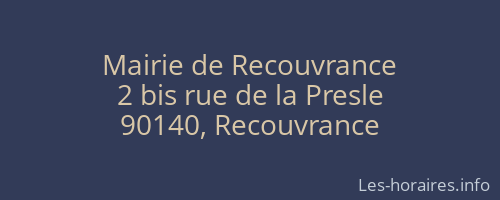Mairie de Recouvrance