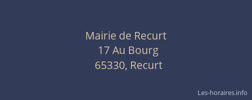 Mairie de Recurt