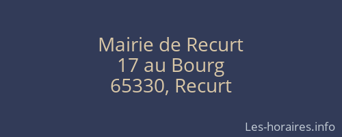 Mairie de Recurt