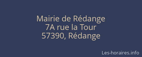 Mairie de Rédange