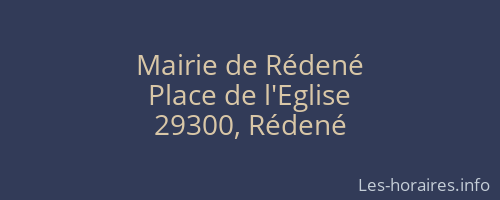 Mairie de Rédené